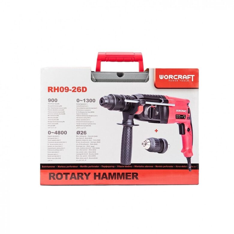 Perforators 900W SDS+ ar piederumiem (plastmasas kaste) WORCRAFT  RH0926D
