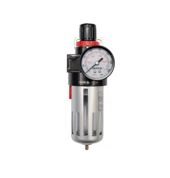 Ūdens filtrs - separators, ar manometru, 0.93Mpa, 1/2" YATO YT-2383 